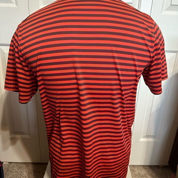 Nike Golf DriFit Mens Medium Striped Short Sleeve Polo - Picture 3 of 5